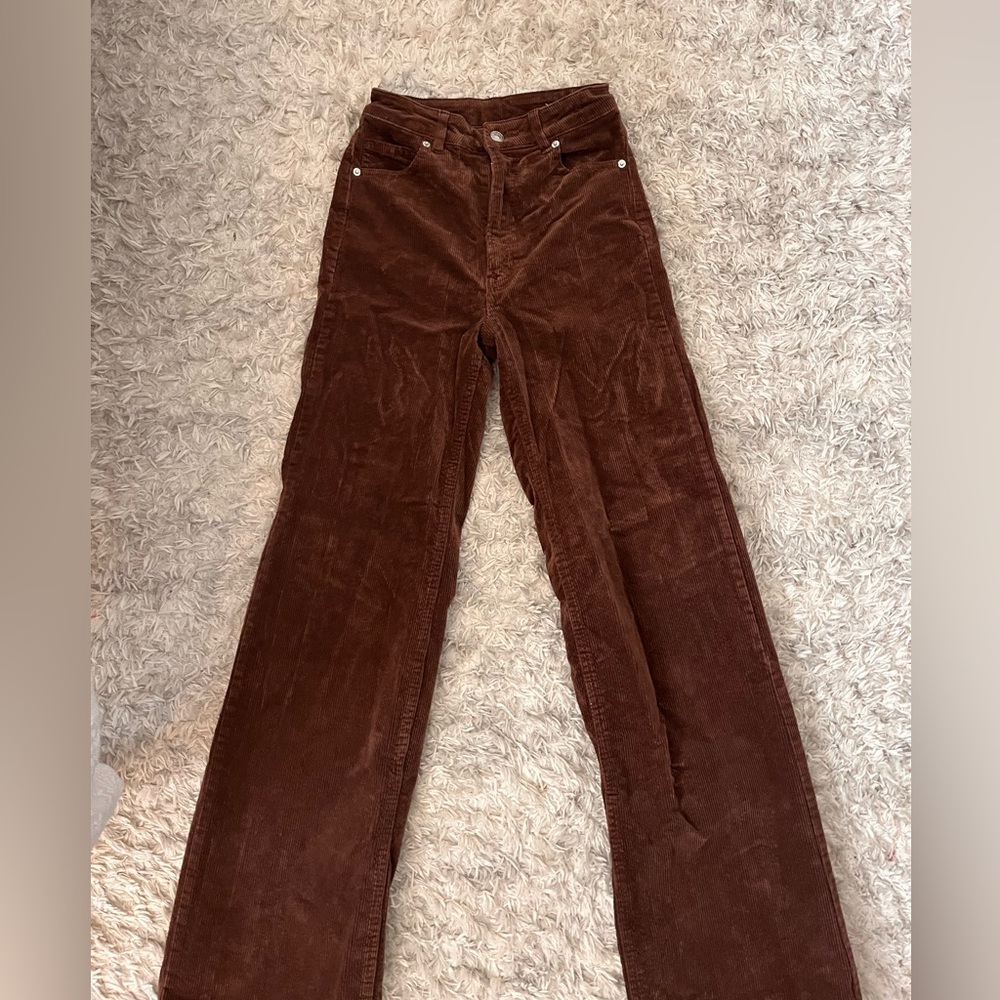 H&M brown high waisted pants